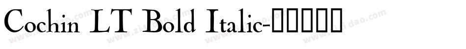 Cochin LT Bold Italic字体转换